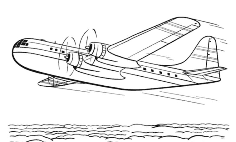 着色页: 飞机 (运输) #134902 - 免费可打印着色页
