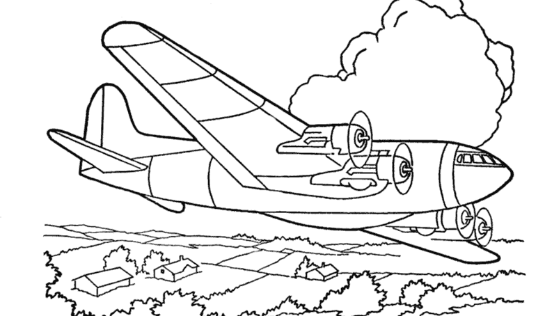 着色页: 飞机 (运输) #134933 - 免费可打印着色页