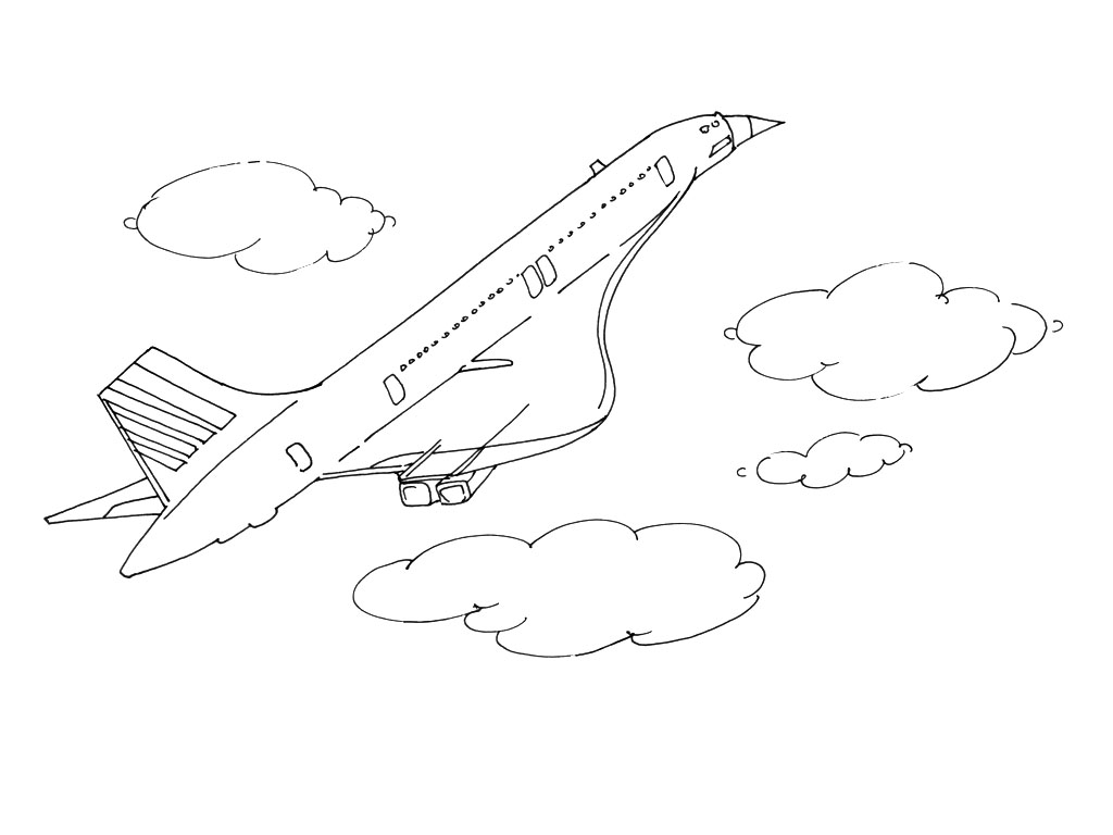 着色页: 飞机 (运输) #134960 - 免费可打印着色页