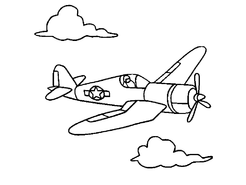 着色页: 飞机 (运输) #134997 - 免费可打印着色页