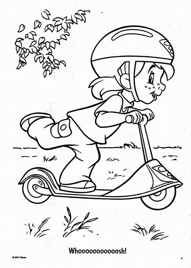 着色页: 手推滑板车 (运输) #139091 - 免费可打印着色页