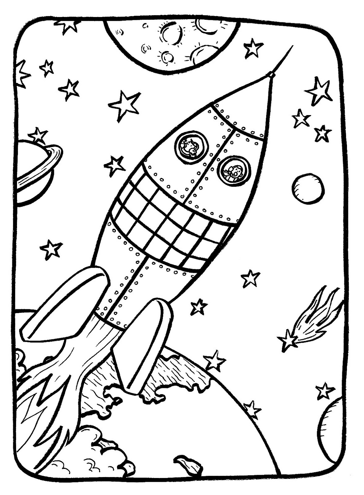 着色页: 火箭 (运输) #140058 - 免费可打印着色页