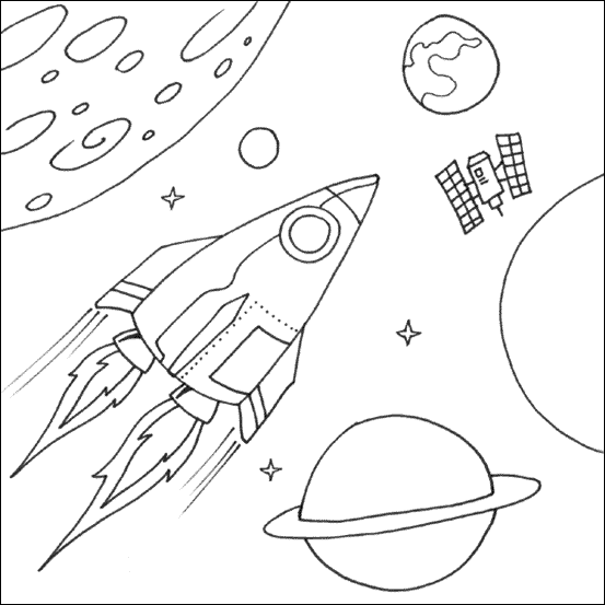 着色页: 火箭 (运输) #140059 - 免费可打印着色页