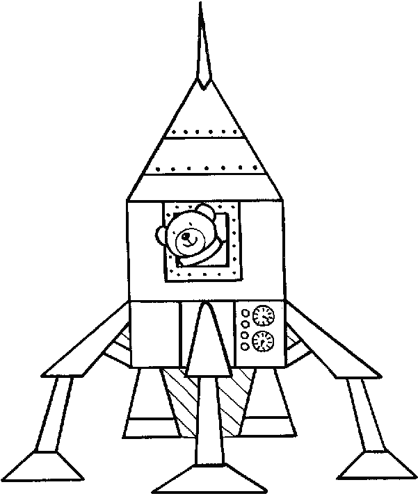 着色页: 火箭 (运输) #140074 - 免费可打印着色页