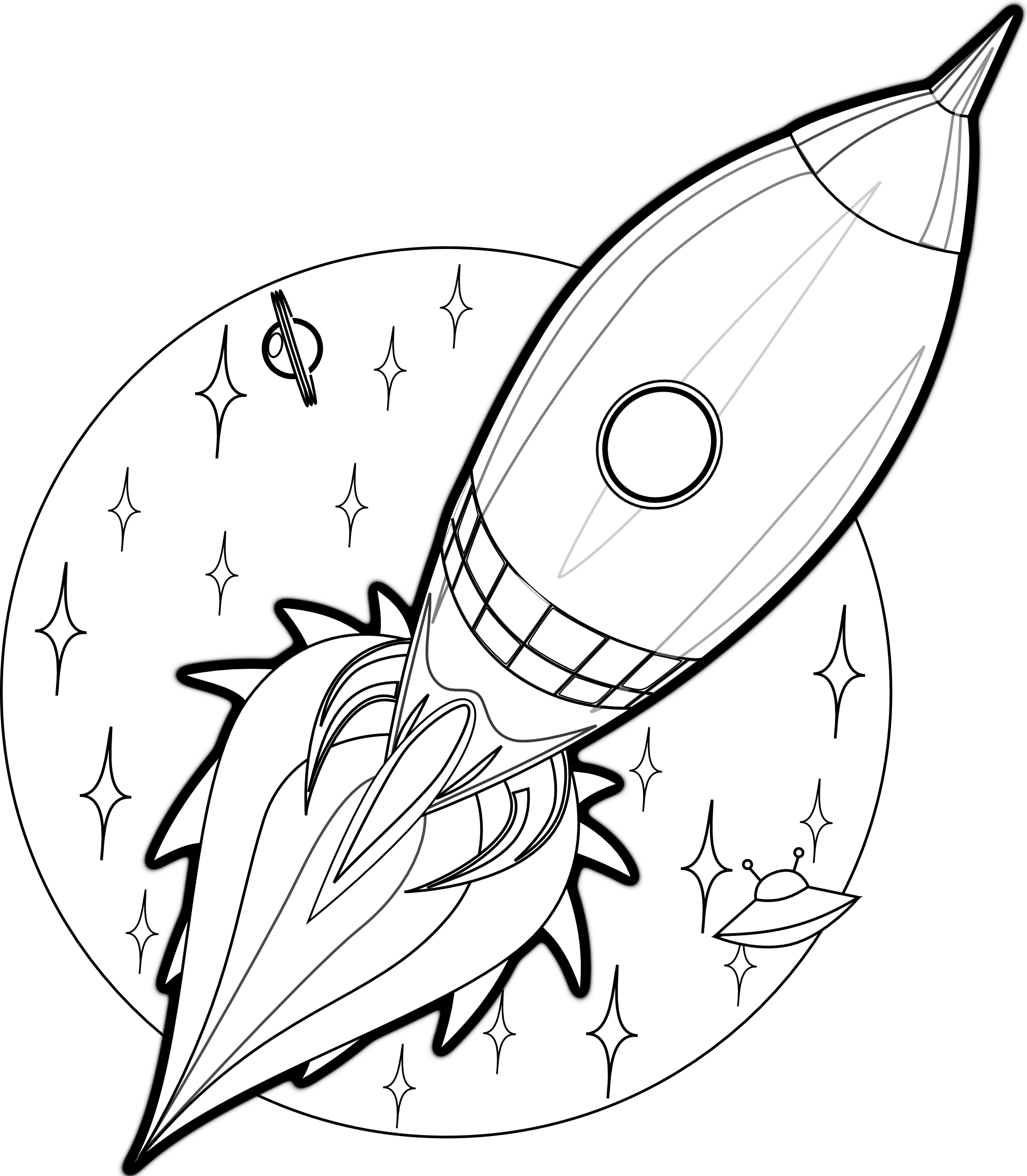 着色页: 火箭 (运输) #140076 - 免费可打印着色页