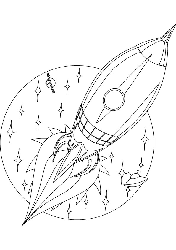 着色页: 火箭 (运输) #140090 - 免费可打印着色页