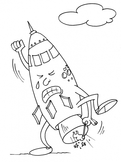 着色页: 火箭 (运输) #140104 - 免费可打印着色页