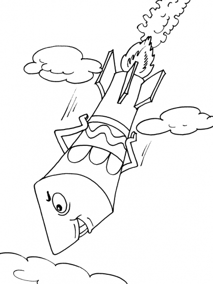 着色页: 火箭 (运输) #140124 - 免费可打印着色页