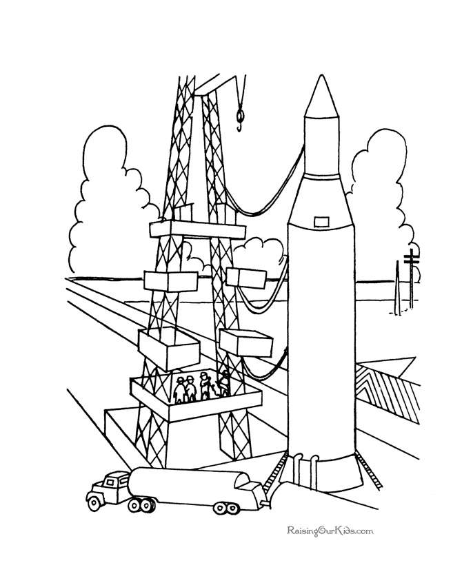 着色页: 火箭 (运输) #140156 - 免费可打印着色页