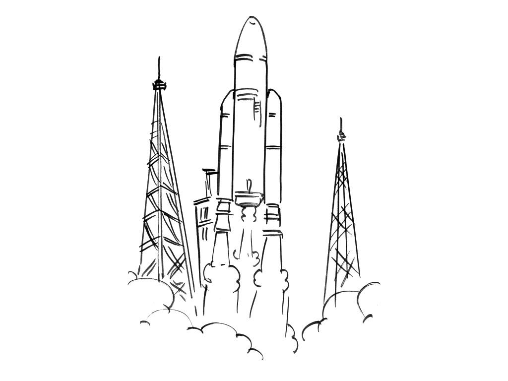 着色页: 火箭 (运输) #140164 - 免费可打印着色页