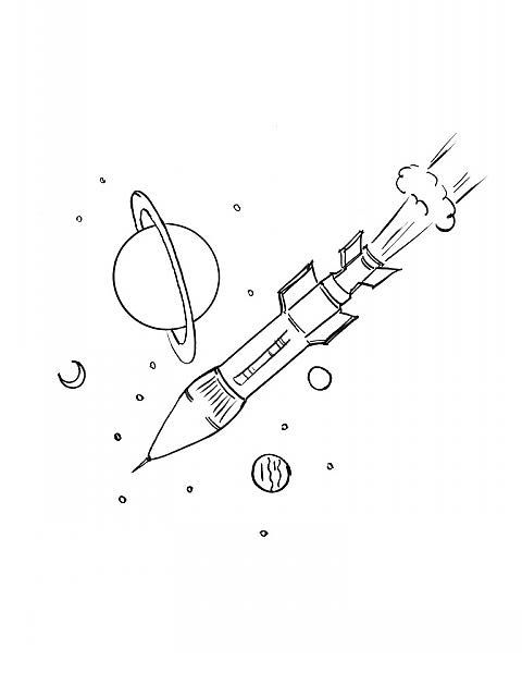 着色页: 火箭 (运输) #140171 - 免费可打印着色页