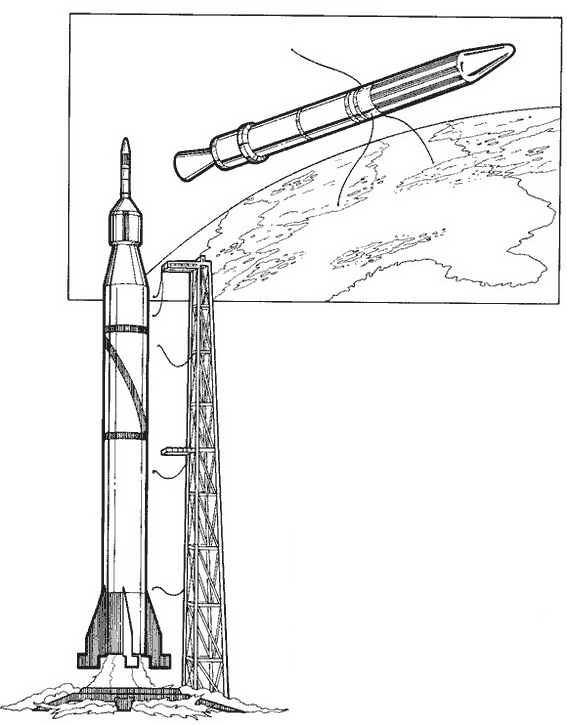 着色页: 火箭 (运输) #140184 - 免费可打印着色页