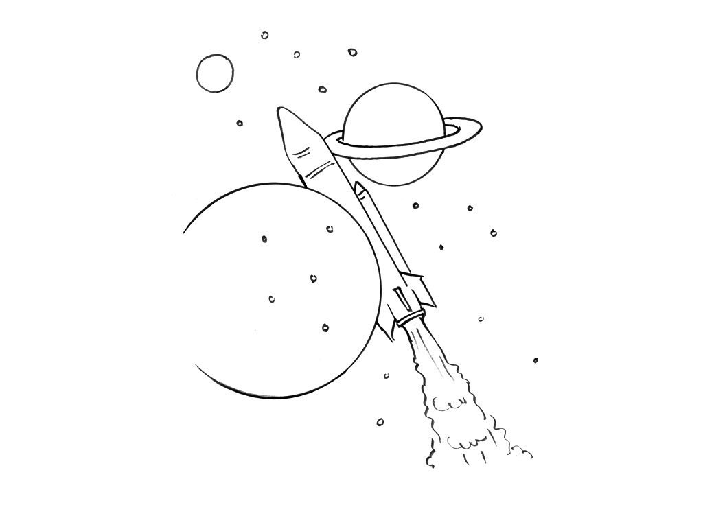着色页: 火箭 (运输) #140197 - 免费可打印着色页