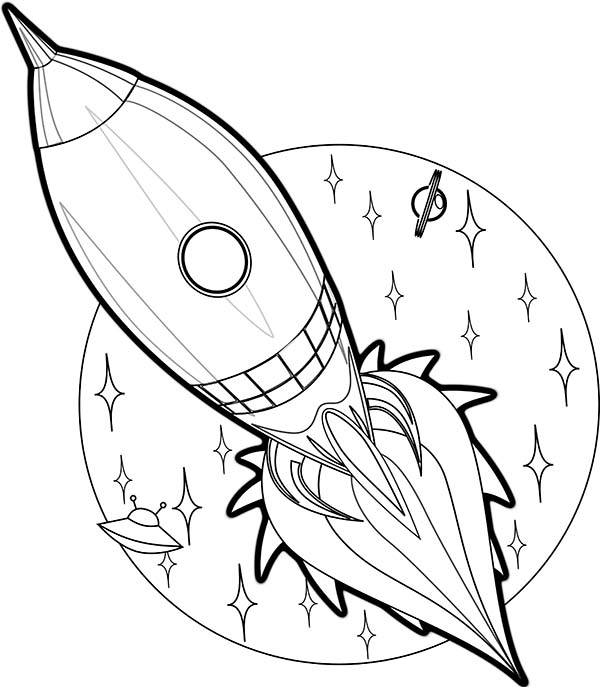 着色页: 火箭 (运输) #140208 - 免费可打印着色页