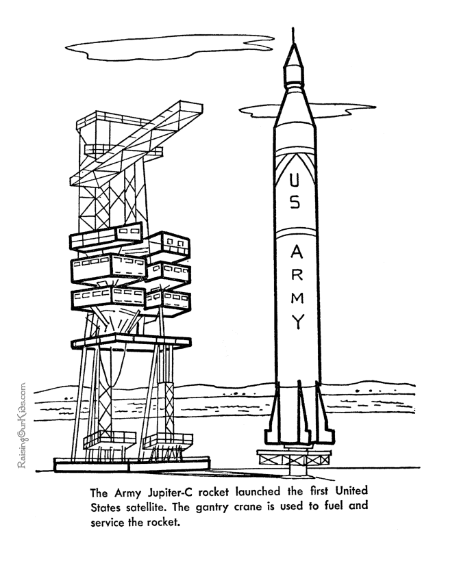 着色页: 火箭 (运输) #140290 - 免费可打印着色页