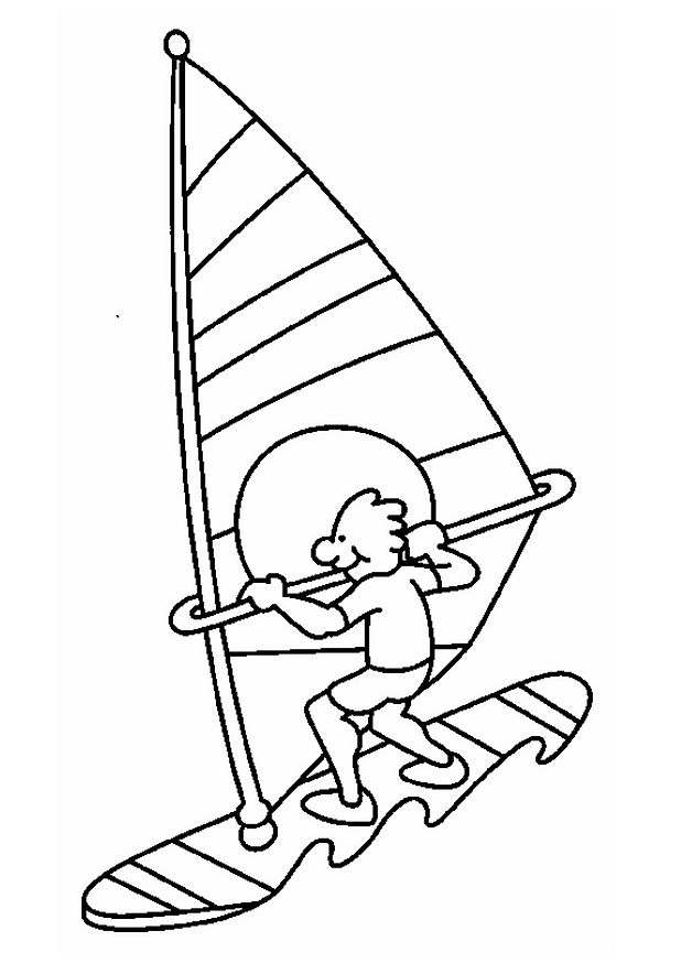 着色页: 帆板 (运输) #144049 - 免费可打印着色页