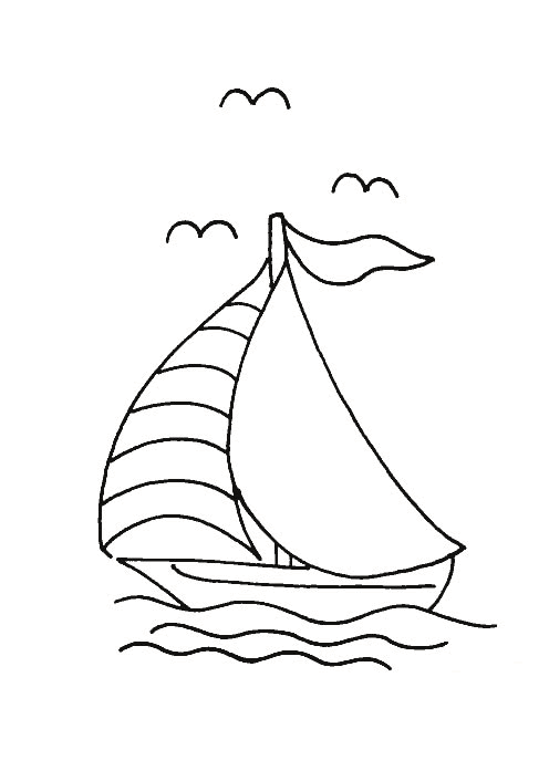 着色页: 帆船 (运输) #143554 - 免费可打印着色页
