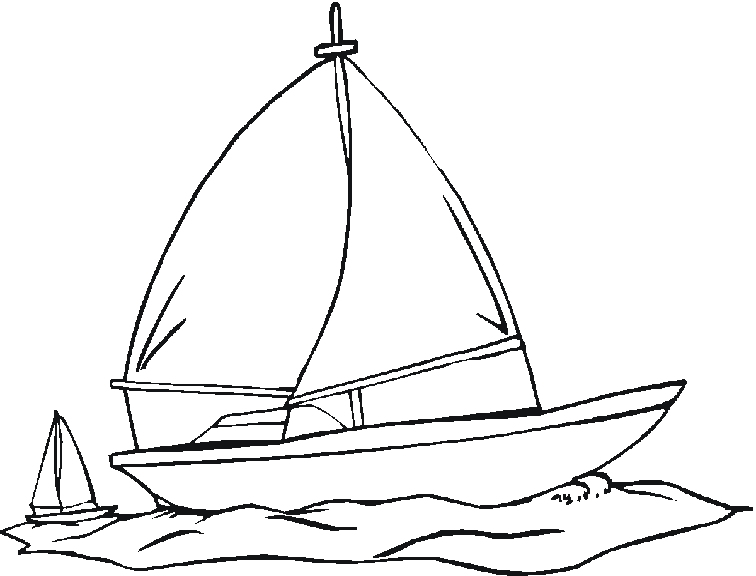 着色页: 帆船 (运输) #143557 - 免费可打印着色页