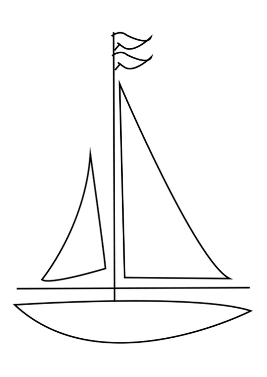 着色页: 帆船 (运输) #143564 - 免费可打印着色页