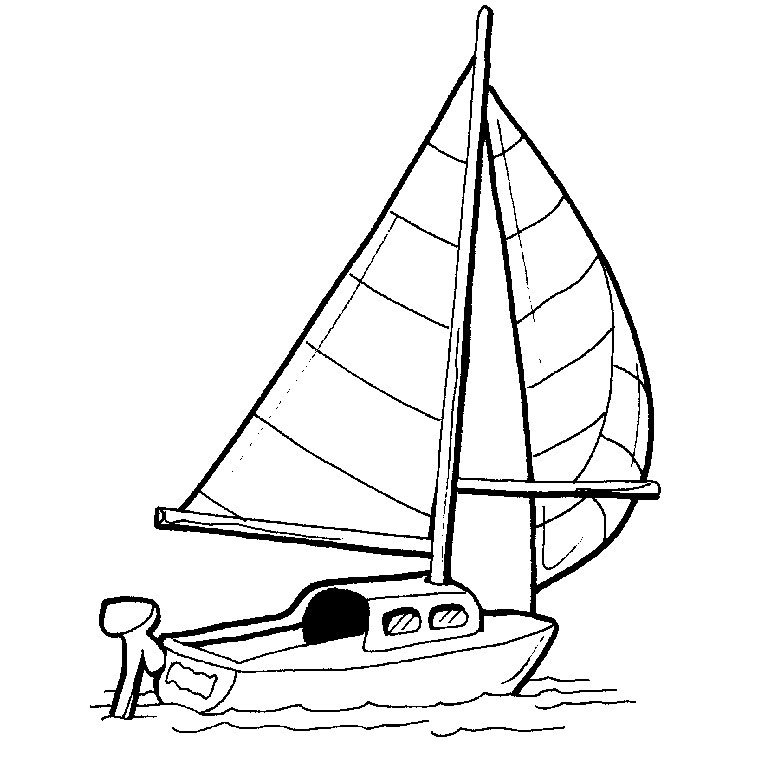 着色页: 帆船 (运输) #143569 - 免费可打印着色页