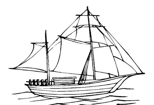 着色页: 帆船 (运输) #143570 - 免费可打印着色页