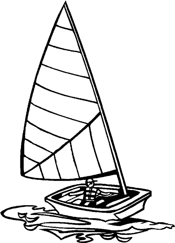 着色页: 帆船 (运输) #143574 - 免费可打印着色页