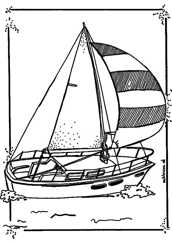着色页: 帆船 (运输) #143579 - 免费可打印着色页