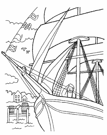 着色页: 帆船 (运输) #143582 - 免费可打印着色页