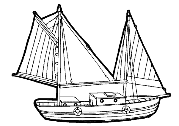 着色页: 帆船 (运输) #143585 - 免费可打印着色页