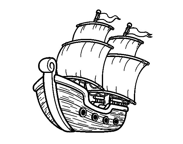 着色页: 帆船 (运输) #143590 - 免费可打印着色页