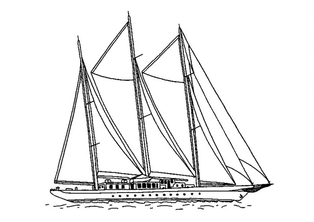 着色页: 帆船 (运输) #143591 - 免费可打印着色页