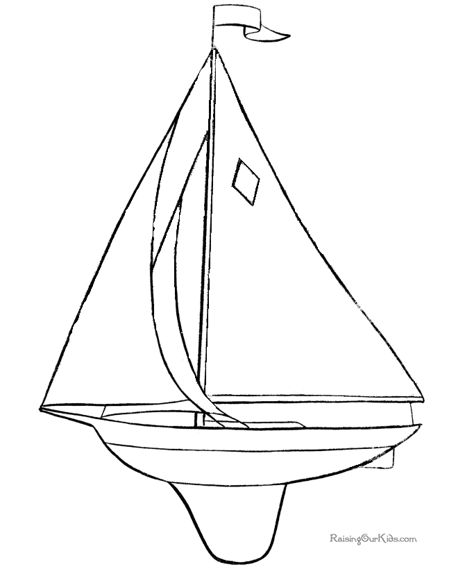 着色页: 帆船 (运输) #143604 - 免费可打印着色页