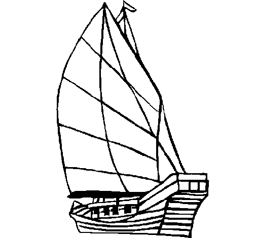 着色页: 帆船 (运输) #143605 - 免费可打印着色页