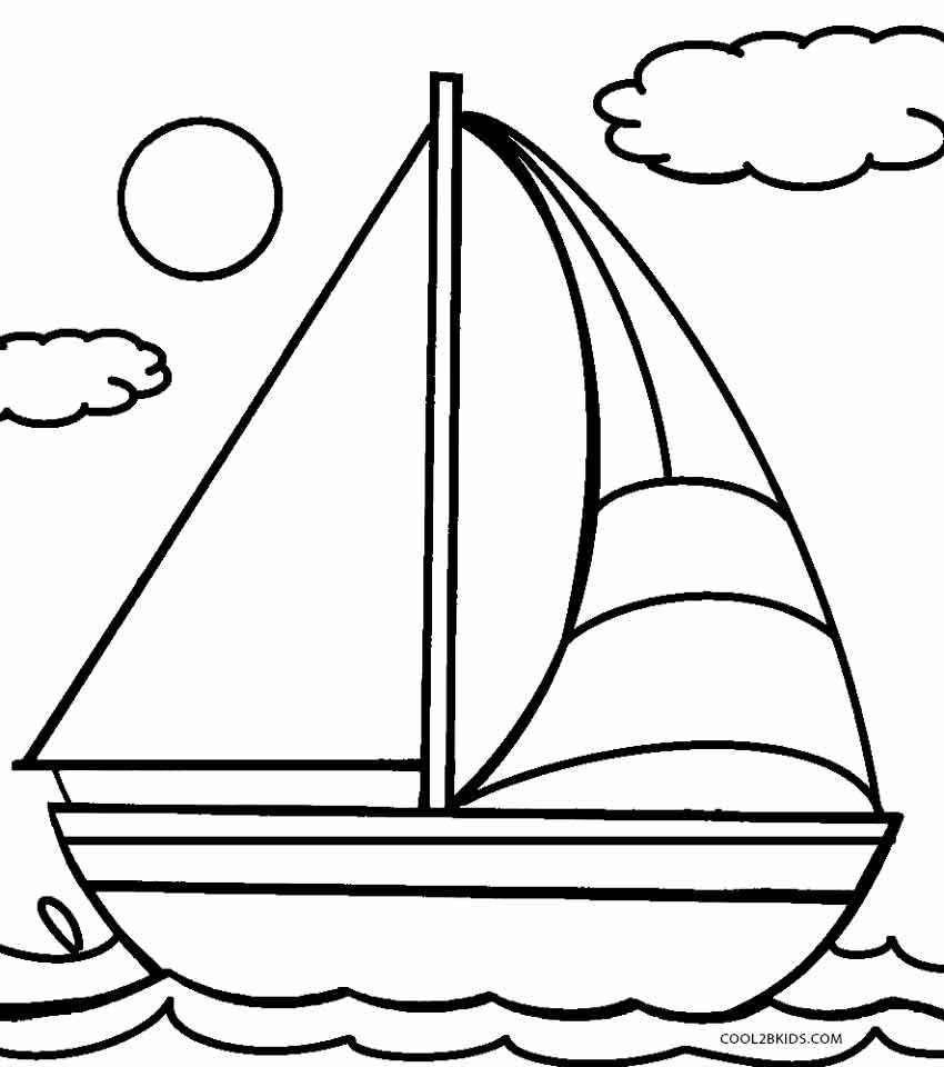 着色页: 帆船 (运输) #143609 - 免费可打印着色页