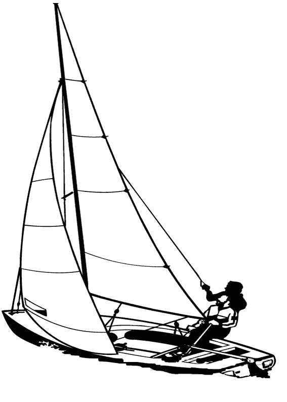 着色页: 帆船 (运输) #143611 - 免费可打印着色页