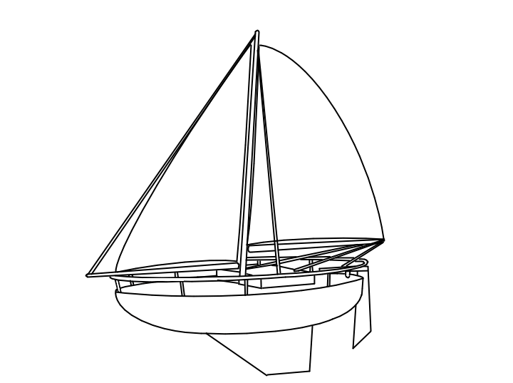 着色页: 帆船 (运输) #143613 - 免费可打印着色页