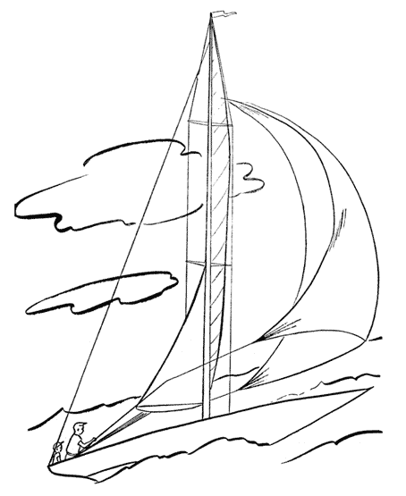 着色页: 帆船 (运输) #143628 - 免费可打印着色页
