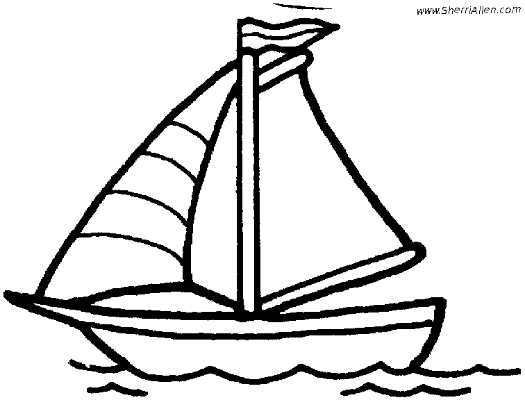 着色页: 帆船 (运输) #143641 - 免费可打印着色页