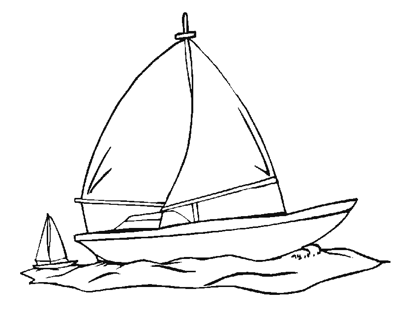 着色页: 帆船 (运输) #143644 - 免费可打印着色页