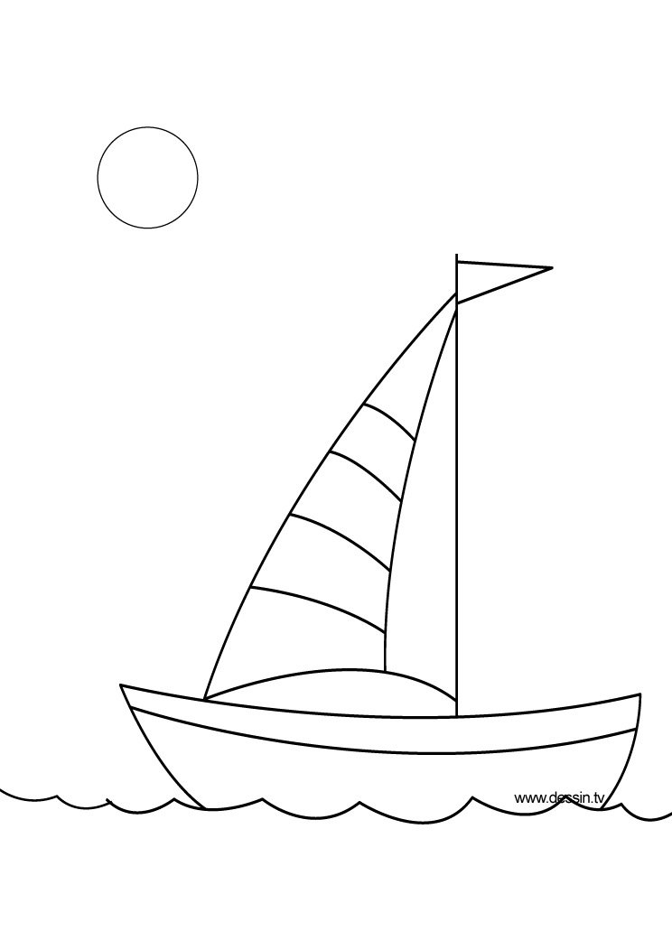 着色页: 帆船 (运输) #143702 - 免费可打印着色页