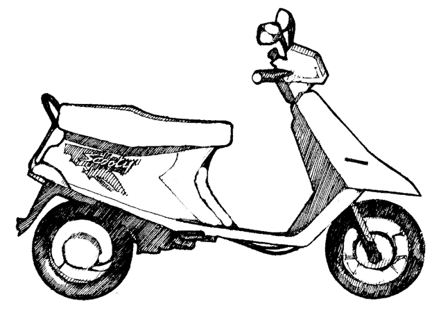 着色页: 小型摩托车 (运输) #139530 - 免费可打印着色页