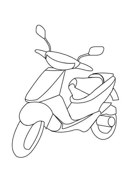 着色页: 小型摩托车 (运输) #139531 - 免费可打印着色页