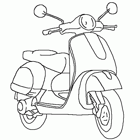 着色页: 小型摩托车 (运输) #139533 - 免费可打印着色页