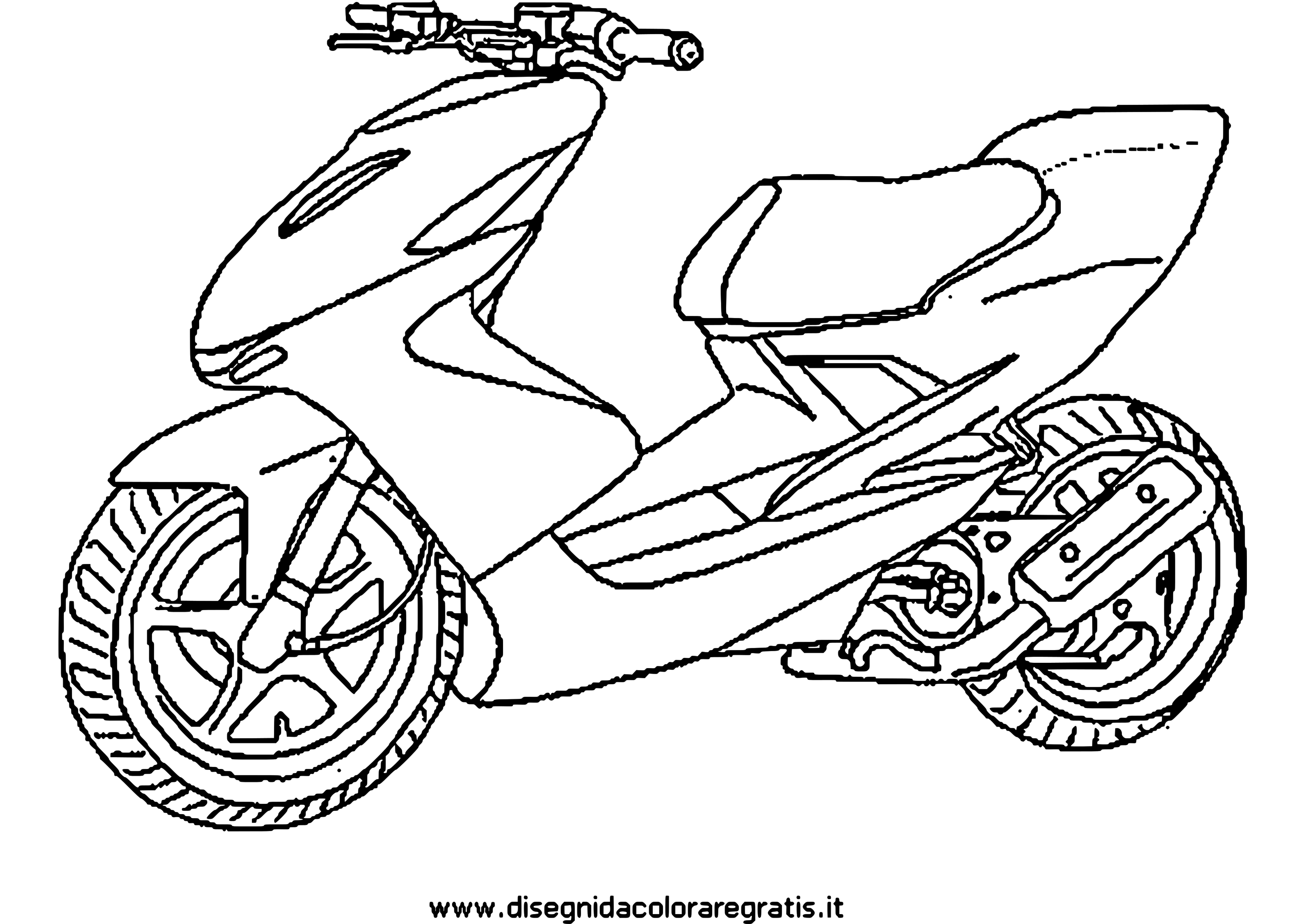 着色页: 小型摩托车 (运输) #139536 - 免费可打印着色页