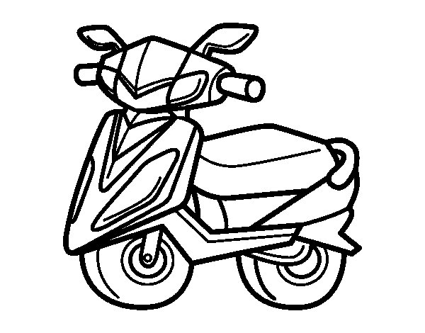 着色页: 小型摩托车 (运输) #139541 - 免费可打印着色页