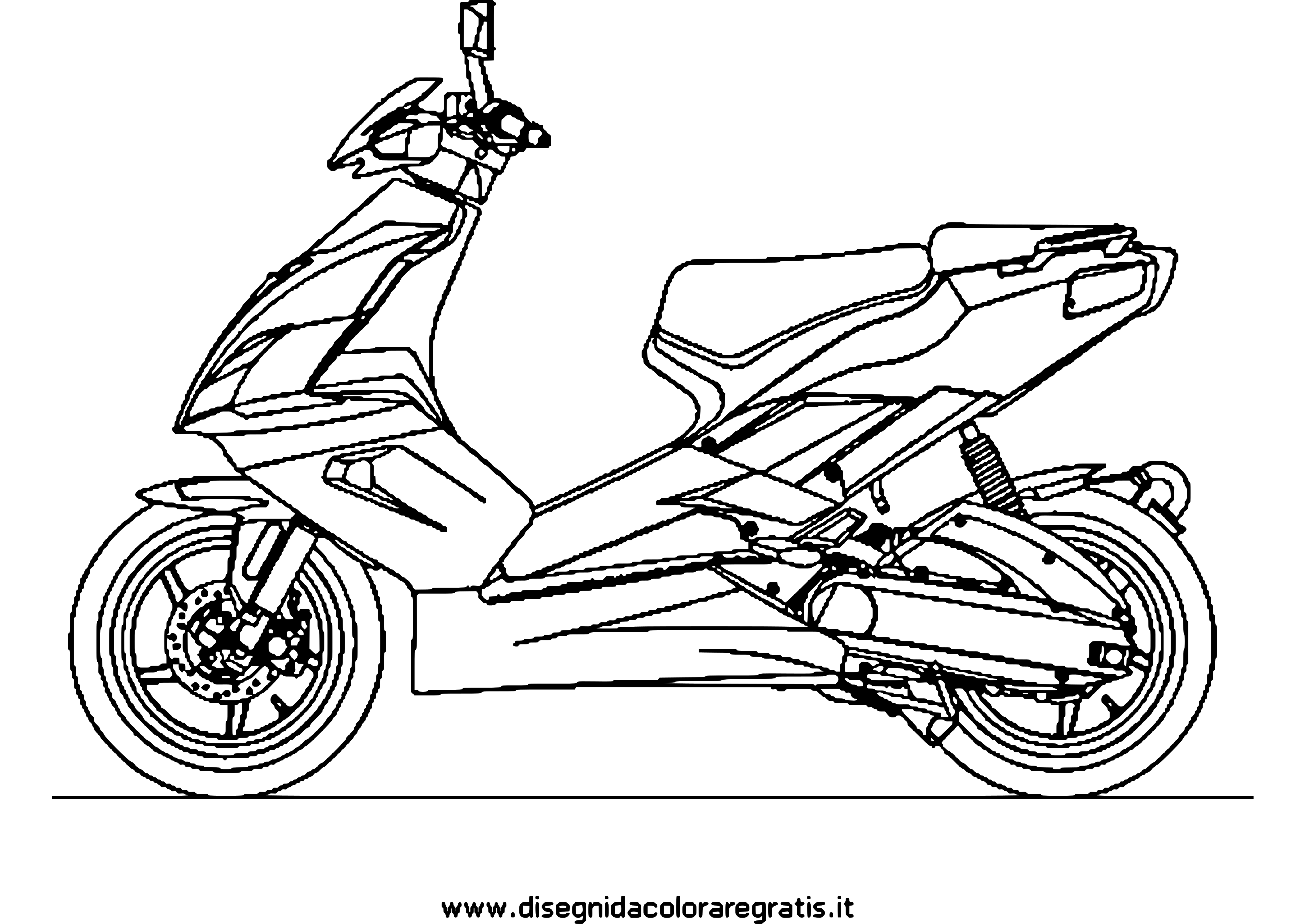 着色页: 小型摩托车 (运输) #139542 - 免费可打印着色页