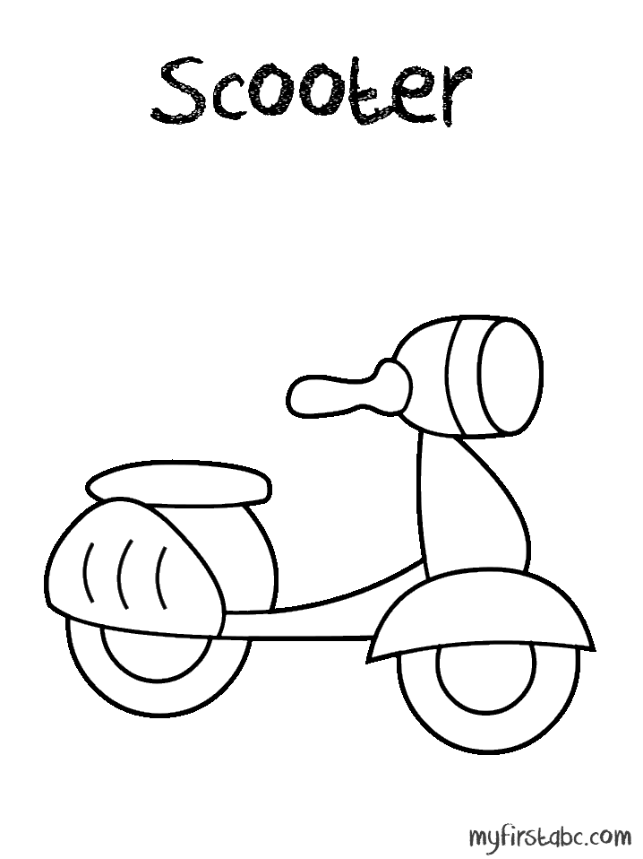 着色页: 小型摩托车 (运输) #139543 - 免费可打印着色页