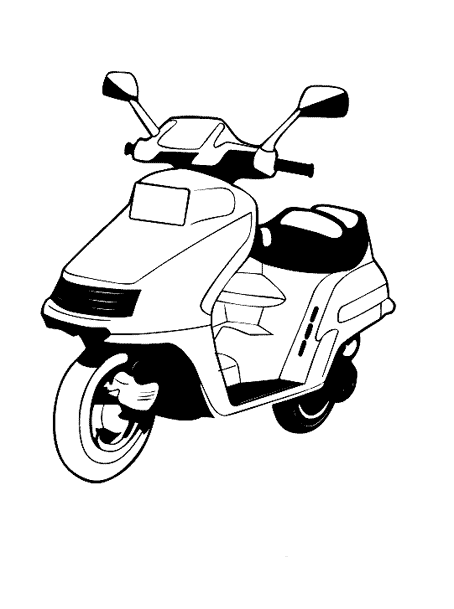 着色页: 小型摩托车 (运输) #139544 - 免费可打印着色页