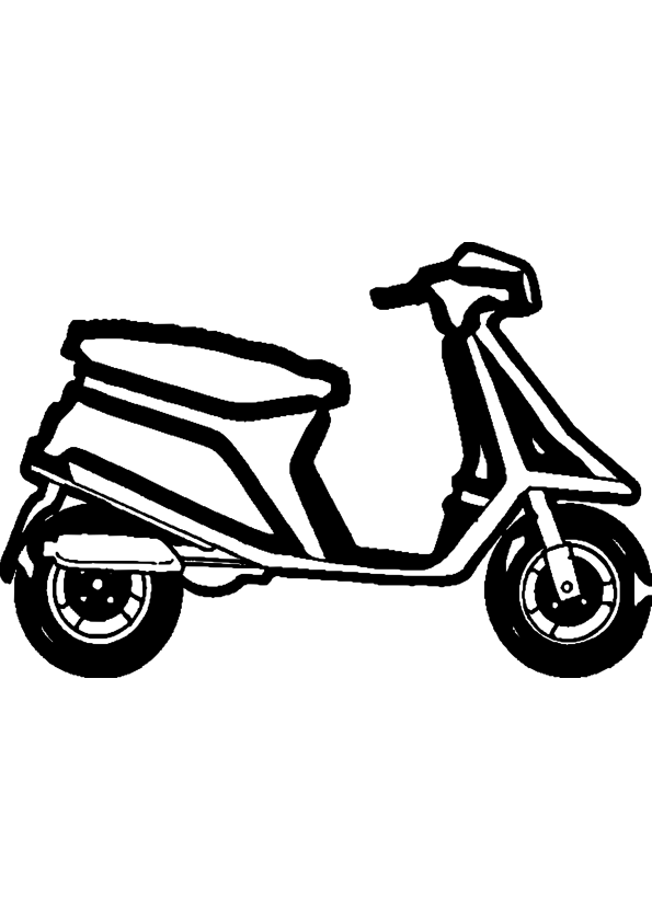 着色页: 小型摩托车 (运输) #139546 - 免费可打印着色页