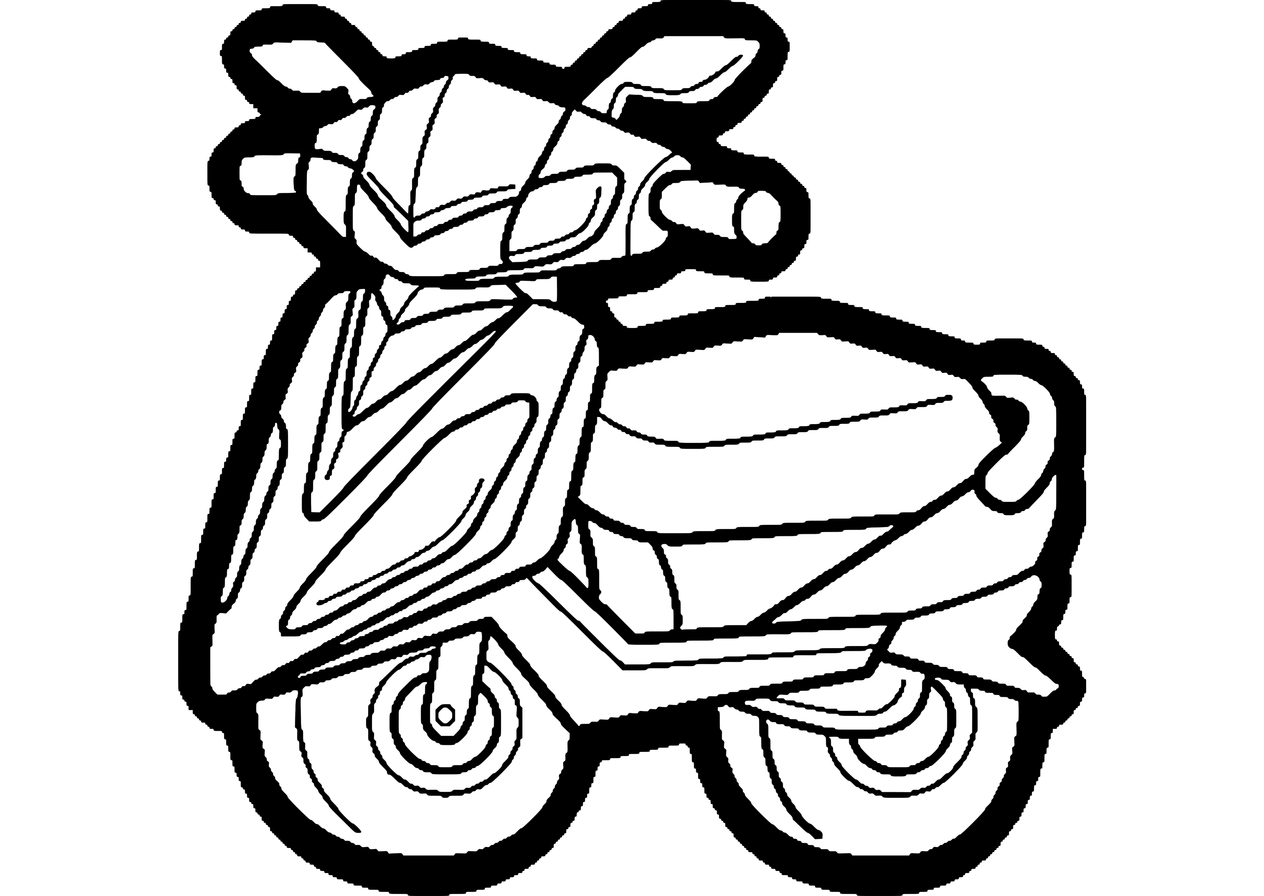 着色页: 小型摩托车 (运输) #139550 - 免费可打印着色页